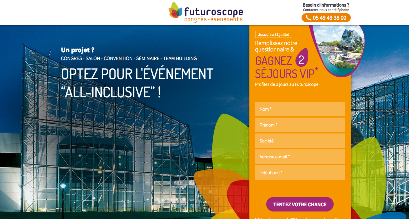 Futuroscope Congrès Evénements : gagnez votre séjour VIP