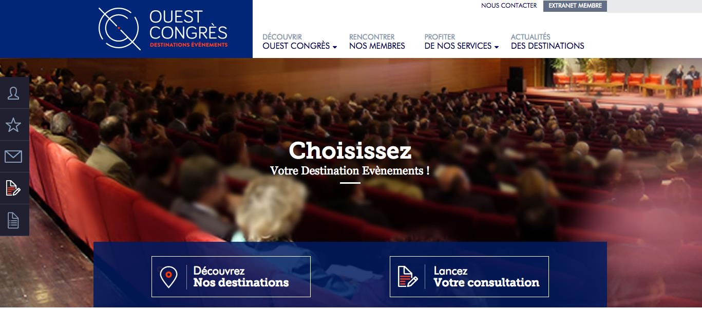 Nouveau site Ouest Congrès